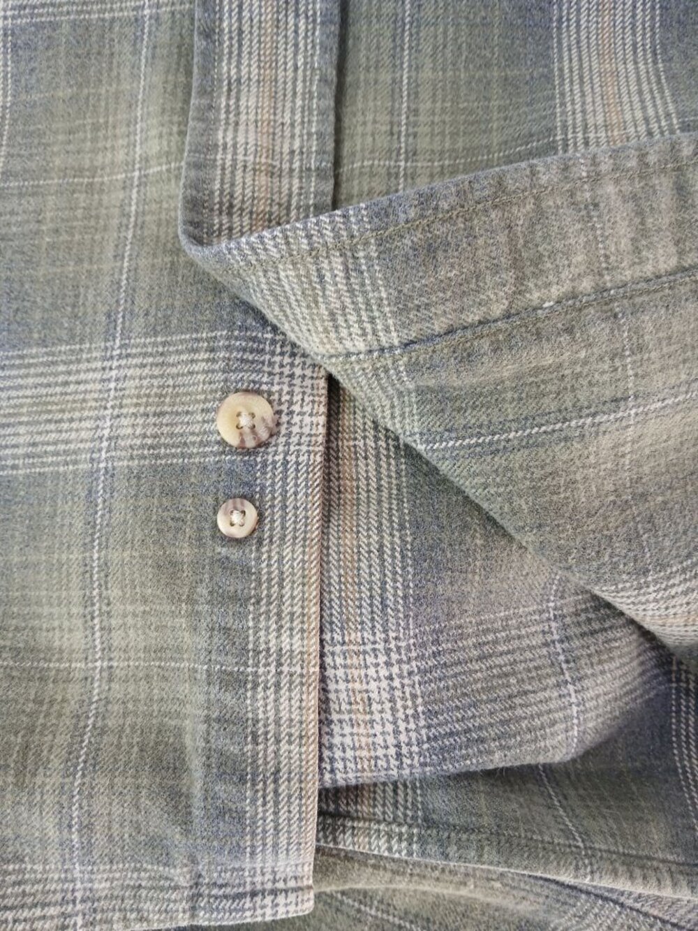 Carhartt Mens Plaid Button Up Flannel Shirt 4XL Long Sleeve 100% Cotton Green - Picture 9 of 11